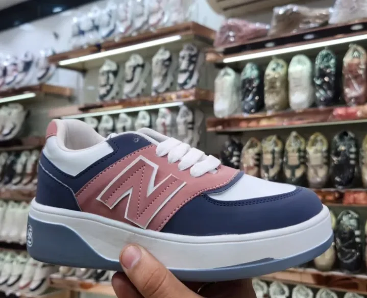 Classic Urban Sneakers – Navy Blue, Pink & White (6)