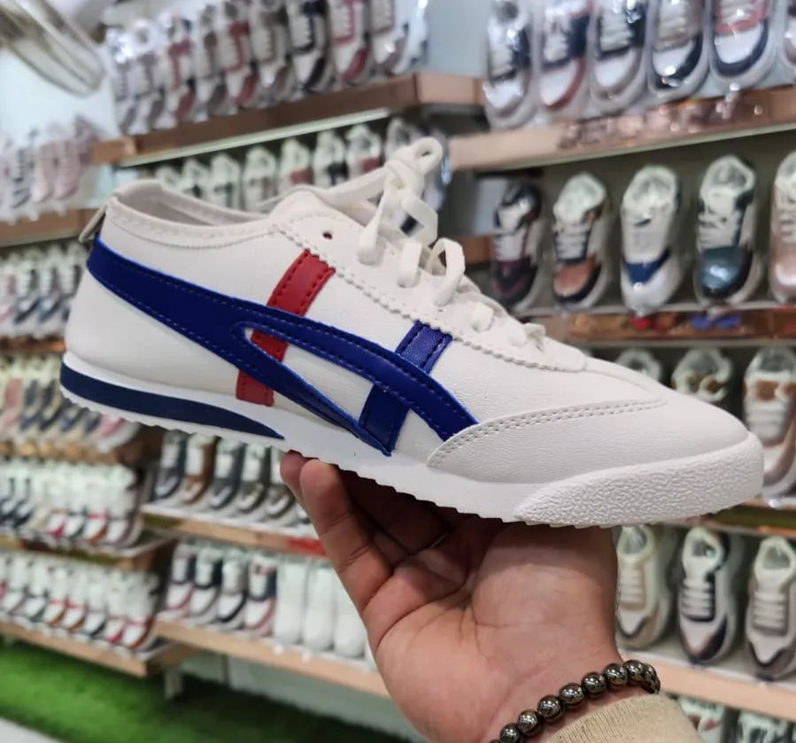 Classic Sport Sneakers – White, Blue & Red (6)