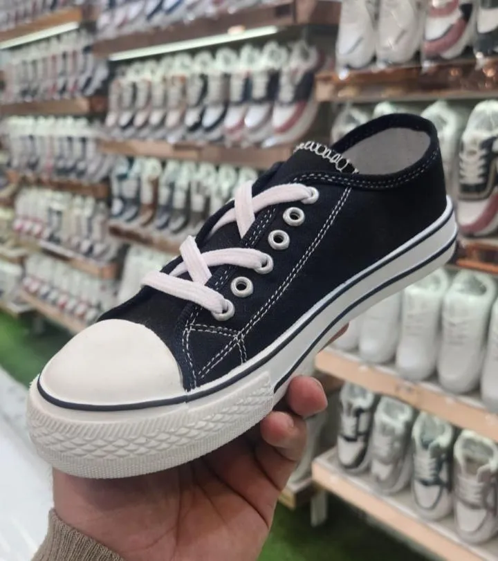 Classic Black Canvas Sneaker